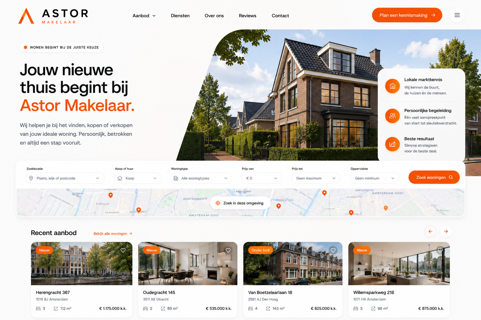 Vastgoedconcept van Webschets